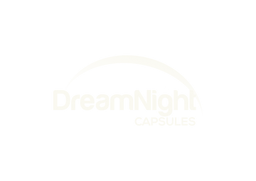 Logo van DreamNight capsules, natuurlijke slaappillen voor een betere nachtrust.